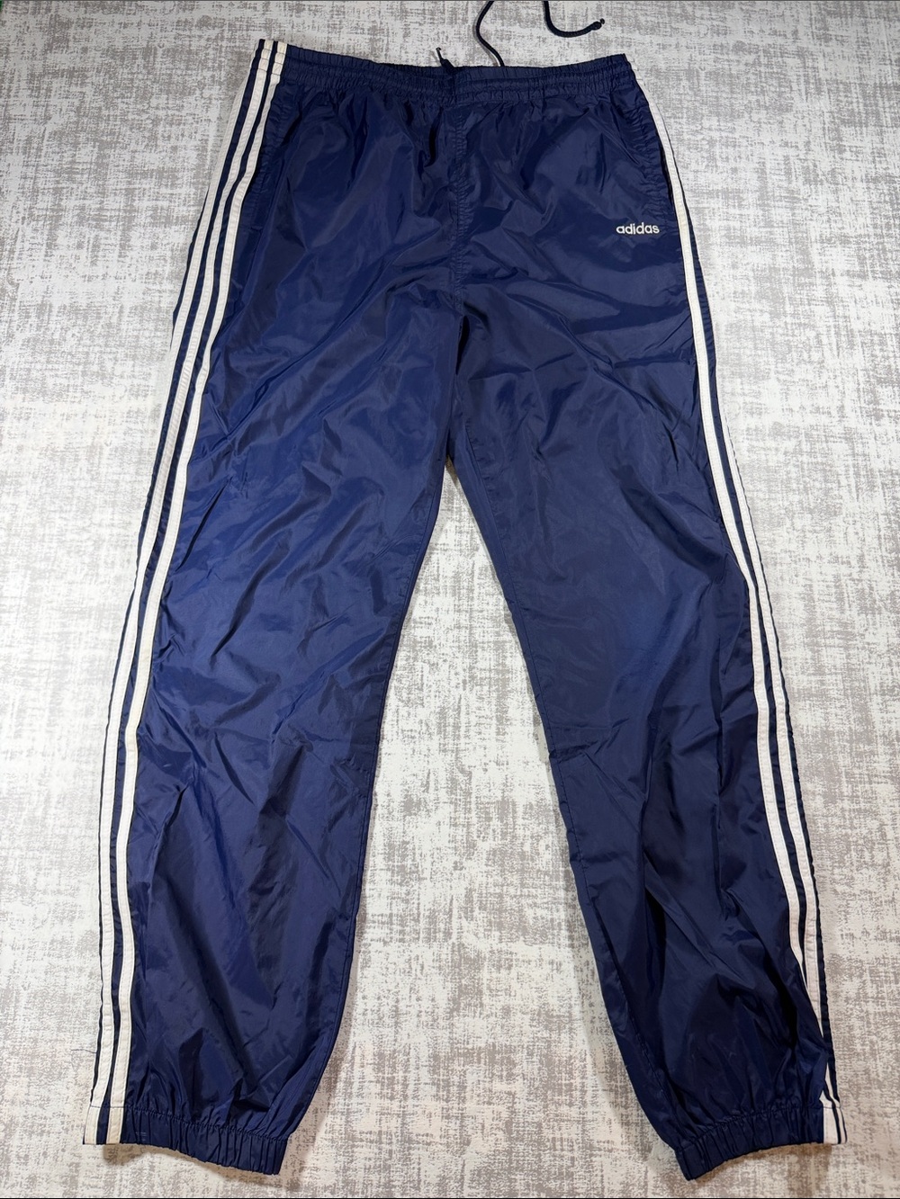 Vintage adidas Navy Windbreaker Track Pants Size L/L44/I31.5